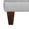 Armen Living Wynne Contemporary Sofa in Genuine Dove Gray Leather with Brown Wood Legs LCWY3DV - alternate 8